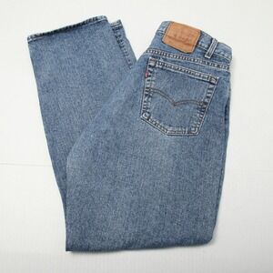 Levi's 554 Jeans Mens W34 L32 Blue Denim Vintage Made in USA Straight Leg 90's